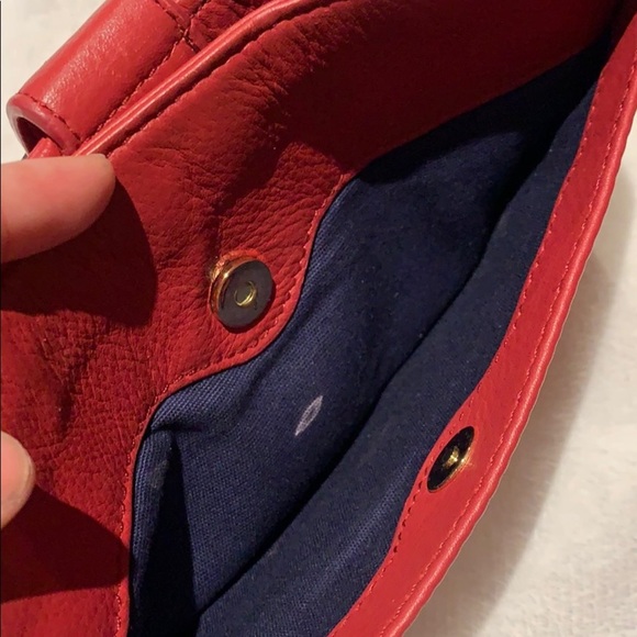 Authentic Emma Fox Red Leather Crossbody - Picture 5 of 8